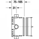 Duravit Bluebox 3/4 col süllyesztett alaptest 2 utas GK0900001000