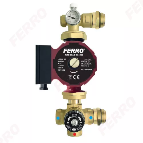 Ferro keringetőszivattyú szabályzó szetechnik therm padlófűtésre 1” (GM40GPA)