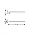 Grohe Essentials kétágú törölköző tartó matt fekete GR-1024672430