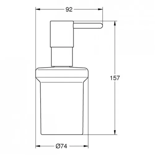 Grohe Essentials álló szappanadagoló matt fekete GR-1024702430