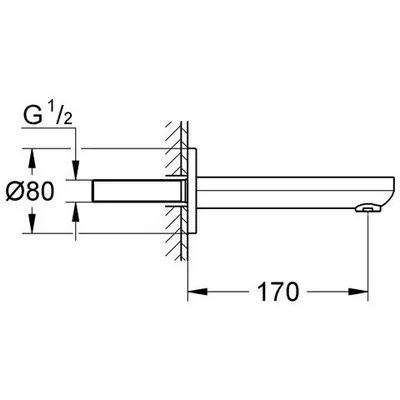 Grohe Eurosmart Cosmopolitan kádkifolyó (13261000)