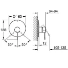 Grohe Essence New egykaros süllyesztett zuhany csaptelep króm 19286001