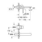 Grohe Eurosmart Cosmopolitan kétlyukas mosdó csaptelep (19381000)