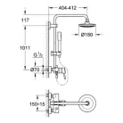 Grohe Concetto falra szerelhető zuhanyszett csapteleppel (23061001)