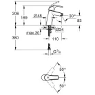 Grohe Eurosmart M mosdócsaptelep leeresztő nélkül GR-23324001