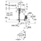 Grohe BauEdge egykaros bidé csaptelep (23331000)