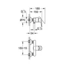 Grohe BauEdge egykaros fali zuhany csaptelep (23333000)