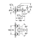 Grohe BauEdge egykaros fali kád csaptelep (23334000)