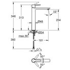 Grohe Lineare XL magasított mosdó csaptelep  GR-23405001