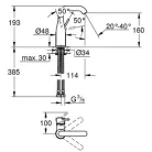 Grohe Essence New M egykaros mosdó csaptelep króm 23463001