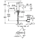 Grohe Essence New S egykaros mosdó csaptelep cool sunrise 23589GL1