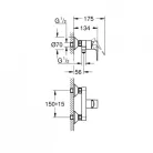 Grohe BauLoop egykaros zuhanycsaptelep króm GR-23633001