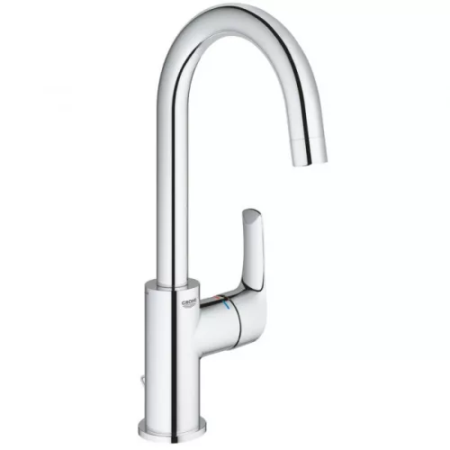 Grohe Eurosmart L mosdócsaptelep felsőíves lánctartós GR-23743002 rajza