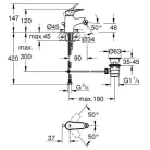 Grohe BauFlow bidé csaptelep automata leeresztővel GR-23754000