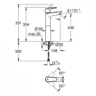 Grohe BauEdge XL mosdó csaptelep mosdótálhoz króm GR-23761001