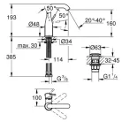 Grohe Essence New M egykaros mosdó csaptelep króm CliskClack 23798001