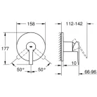 Grohe Lineare süllyesztett zuhany csaptelep külső GR-24063001