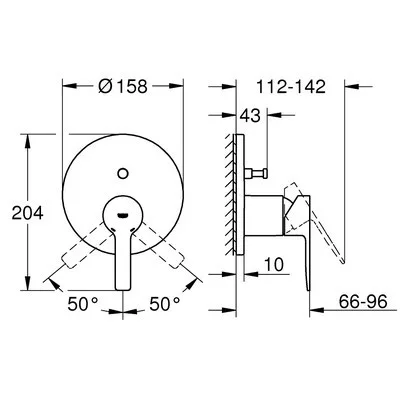 Grohe Lineare süllyesztett zuhany csaptelep 2 utas GR-24064001