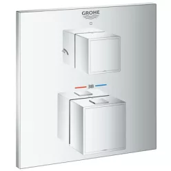 Grohe Grohtherm Cube süllyesztett termosztátos zuhany csaptelep 2 utas GR-24154000 rajza