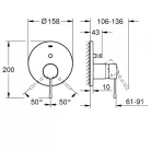Grohe Essence süllyesztett kád csaptelep 2utas Brushed Cool Sunrise GR-24167GN1