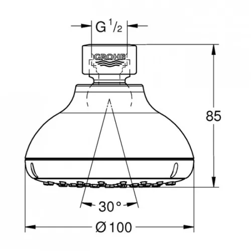 Grohe Tempesta 100 fejzuhany 1F króm GR-26050001