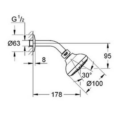 GROHE Tempesta 100 3S fejzuhany GR-26088000