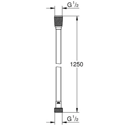 Grohe Silverflex Longlife Twistfree gégecső 125 cm GR-26335000