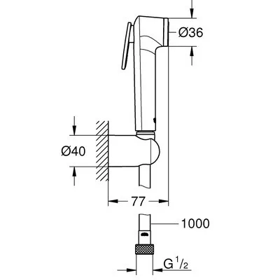 Grohe Tempesta-F Trigger zuhanyszett falitartós fehér GR-26355IL0