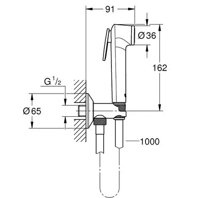Grohe Tempesta-F Trigger zuhanyszett sarokszeleppel GR-26358000