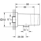 Grohe Euphoria Cube 1/2 col csatlakozós zuhanytartó Brushed Cool Sunrise GR-26370GN0