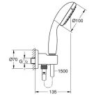 Grohe Tempesta 100 zuhanyszett tartóval GR-26406001