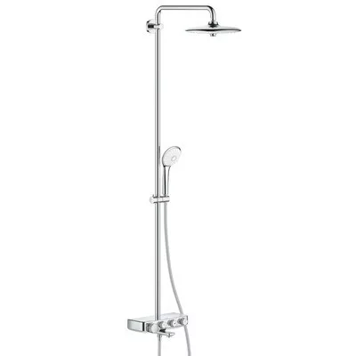 Grohe Euphoria SmartControl termosztátos zuhanyrendszer kádtöltővel komplett GR-26510000 rajza
