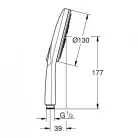 Grohe Rainshower SmartActive 3F kézizuhany Brushed Hard Graphite GR-26574AL0