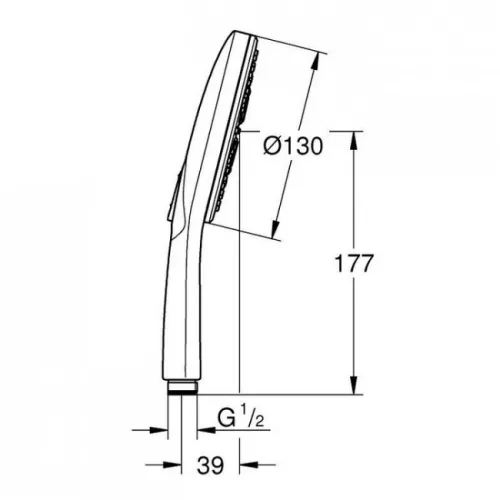 Grohe Rainshower SmartActive 3F kézizuhany Brushed Hard Graphite GR-26574AL0