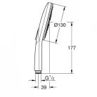 Grohe Rainshower SmartActive 3F kézizuhany Brushed Cool Sunrise GR-26574GN0