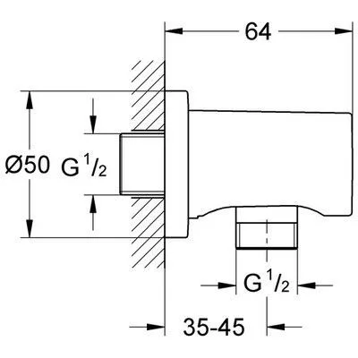 Grohe Rainshower fali csatlakozó könyök (27057000)
