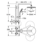 Grohe Euphoria System 260 termosztátos zuhanyrendszer komplett GR-27296002