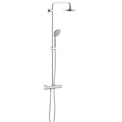   Grohe Euphoria falra szerelhető termosztátos zuhanyrendszer 390 mm karral (27420001)