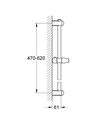 GROHE EUPHORIA ZUHANYRÚD 60CM GROHE EUPHORIA ZUHANYRÚD 60CM