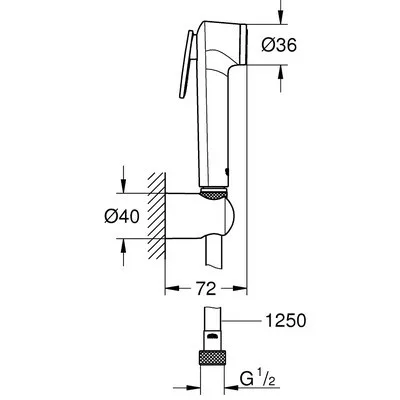 Grohe Tempesta-F Trigger intim zuhanyszett nyomókaros GR-27513001