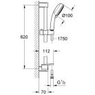 Grohe Tempesta Cosmopolitan 100 3S zuhanyszett 60 rúddal GR-27576002