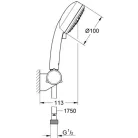Grohe Tempesta 100 3S ECO zuhanyszett tartóval GR-27584002