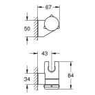 Grohe Tempesta Új fali kézizuhany tartó 27595000
