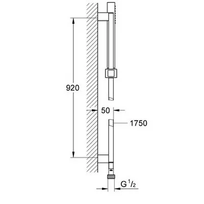 Grohe Euphoria Cube zuhanyszett 90 cm zuhanyrúddal (27700000)