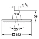 Grohe Euphoria Cube fejzuhany mennyezeti csatlakozóval (27705000)
