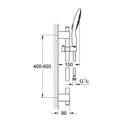 Grohe Power and Soul zuhanygarnitúra (27747000)