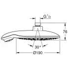 Grohe Power and Soul 190 4S fejzuhany króm (27767000)