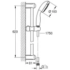 Grohe Tempesta 100 3S zuhanyszett 60 cm rúddal GR-27794001