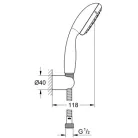Grohe Tempesta 100 2S zuhanyszett tartóval GR-2780310E