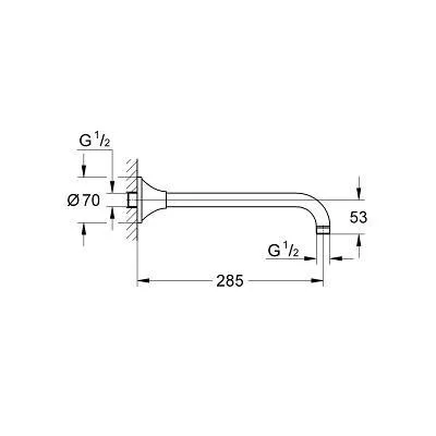 Grohe Grandera Rainshower zuhanykar 285 mm fejzuhanyhoz króm (27986000)